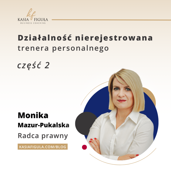 działalnośc nbierejestrowana trenera personalnego część 2 blog